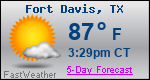 Weather Forecast for Fort Davis, TX