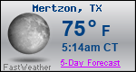 Weather Forecast for Mertzon, TX