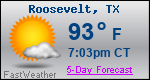 Weather Forecast for Roosevelt, TX