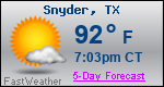 Weather Forecast for Snyder, TX