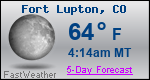 Weather Forecast for Fort Lupton, CO
