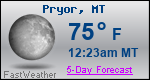 Weather Forecast for Pryor, MT