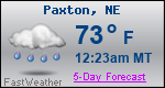 Weather Forecast for Paxton, NE