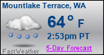 Weather Forecast for Mountlake Terrace, WA