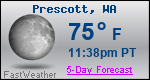 Weather Forecast for Prescott, WA