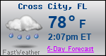 Weather Forecast for Cross City, FL