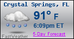 Weather Forecast for Crystal Springs, FL