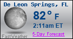 Weather Forecast for De Leon Springs, FL