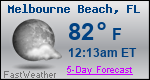 Weather Forecast for Melbourne Beach, FL