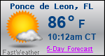 Weather Forecast for Ponce de Leon, FL