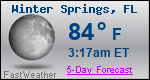 Weather Forecast for Winter Springs, FL