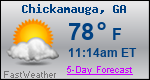 Weather Forecast for Chickamauga, GA