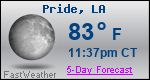 Weather Forecast for Pride, LA