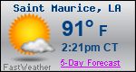 Weather Forecast for Saint Maurice, LA