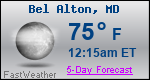 Weather Forecast for Bel Alton, MD