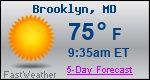 Weather Forecast for Brooklyn, MD