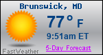 Weather Forecast for Brunswick, MD