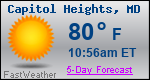 Weather Forecast for Capitol Heights, MD