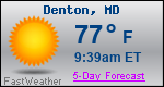 Weather Forecast for Denton, MD