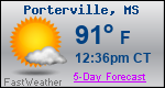 Weather Forecast for Porterville, MS