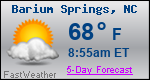 Weather Forecast for Barium Springs, NC