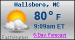 Weather Forecast for Hallsboro, NC