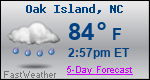 Weather Forecast for Oak Island, NC