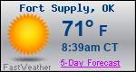 Weather Forecast for Fort Supply, OK