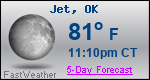 Weather Forecast for Jet, OK