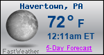 Weather Forecast for Havertown, PA