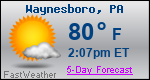 Weather Forecast for Waynesboro, PA