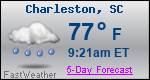 Weather Forecast for Charleston, SC