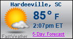 Weather Forecast for Hardeeville, SC