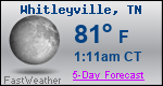Weather Forecast for Whitleyville, TN