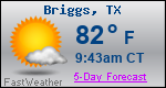 Weather Forecast for Briggs, TX