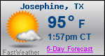 Weather Forecast for Josephine, TX