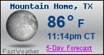 Weather Forecast for Mountain Home, TX