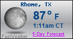 Weather Forecast for Rhome, TX