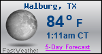 Weather Forecast for Walburg, TX