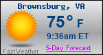 Weather Forecast for Brownsburg, VA