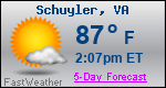 Weather Forecast for Schuyler, VA