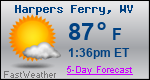 Weather Forecast for Harpers Ferry, WV