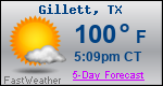 Weather Forecast for Gillett, TX