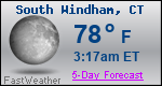 Weather Forecast for South Windham, CT
