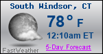 Weather Forecast for South Windsor, CT