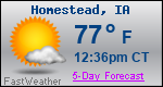 Weather Forecast for Homestead, IA