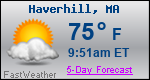Weather Forecast for Haverhill, MA