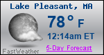 Weather Forecast for Lake Pleasant, MA