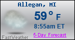 Weather Forecast for Allegan, MI
