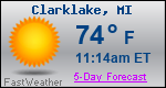 Weather Forecast for Clarklake, MI